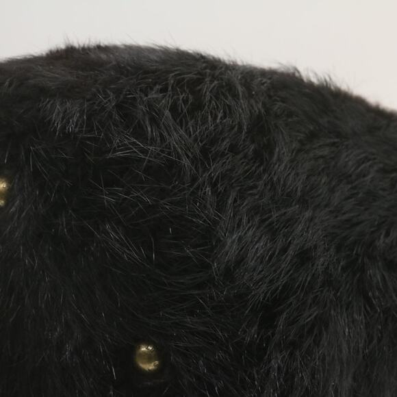 LOUIS VUITTON V Line Shoulder Bag Fur Black - Picture 10 of 16